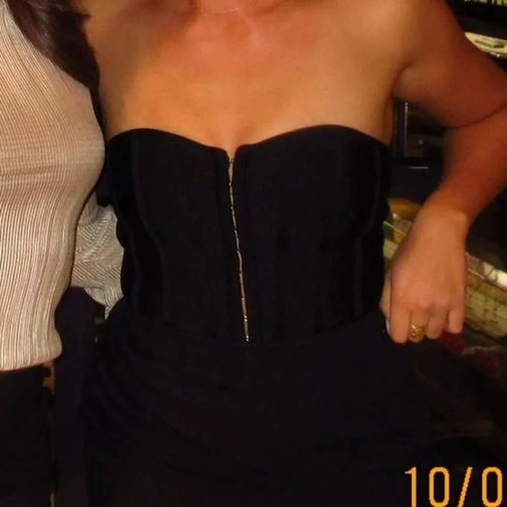 Hello Molly Exposure Bandage Strapless Corset Top Black - Picture 8 of 8